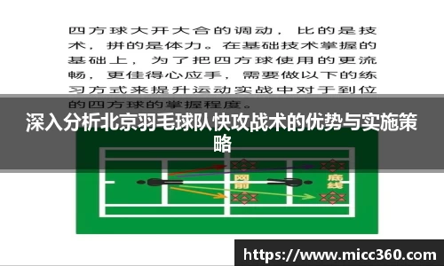 深入分析北京羽毛球队快攻战术的优势与实施策略